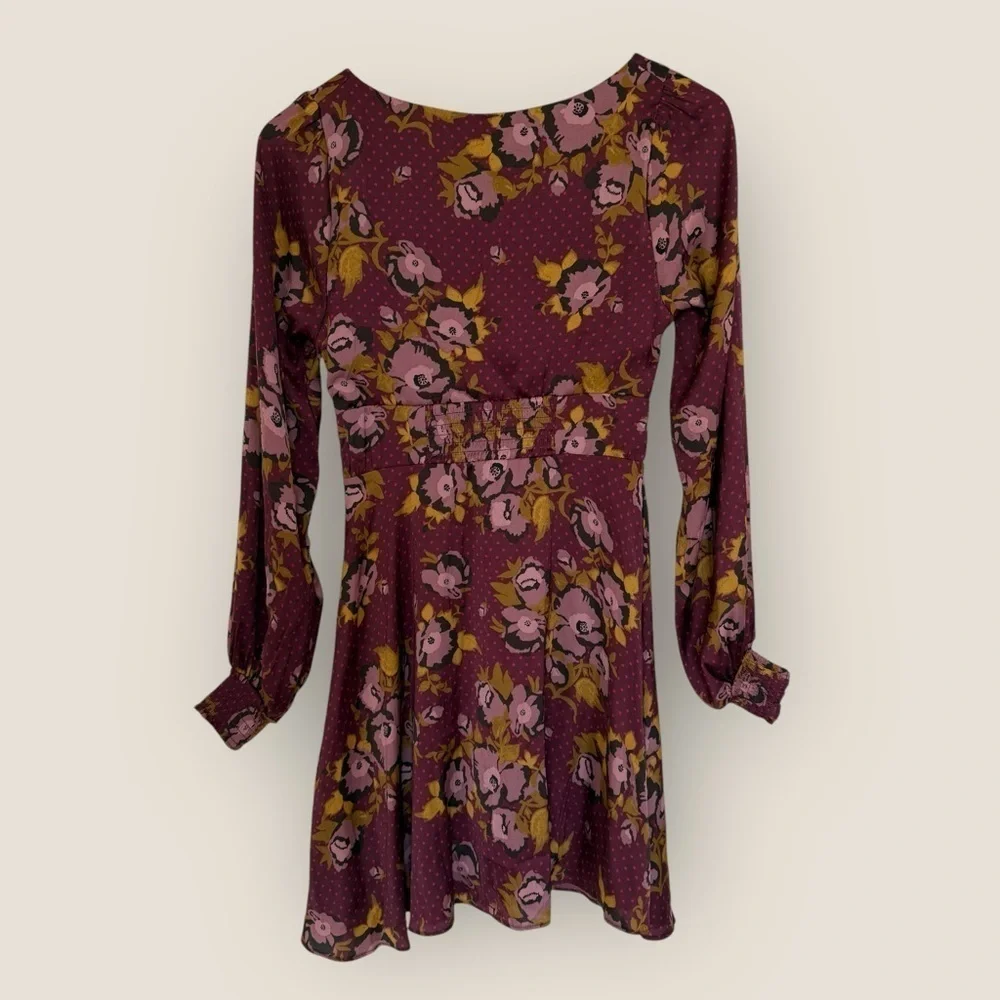 Free People | Mystic Moon Mini Dress | Size 4 | Purple Floral